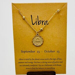 Gold Libra Necklace - NWT